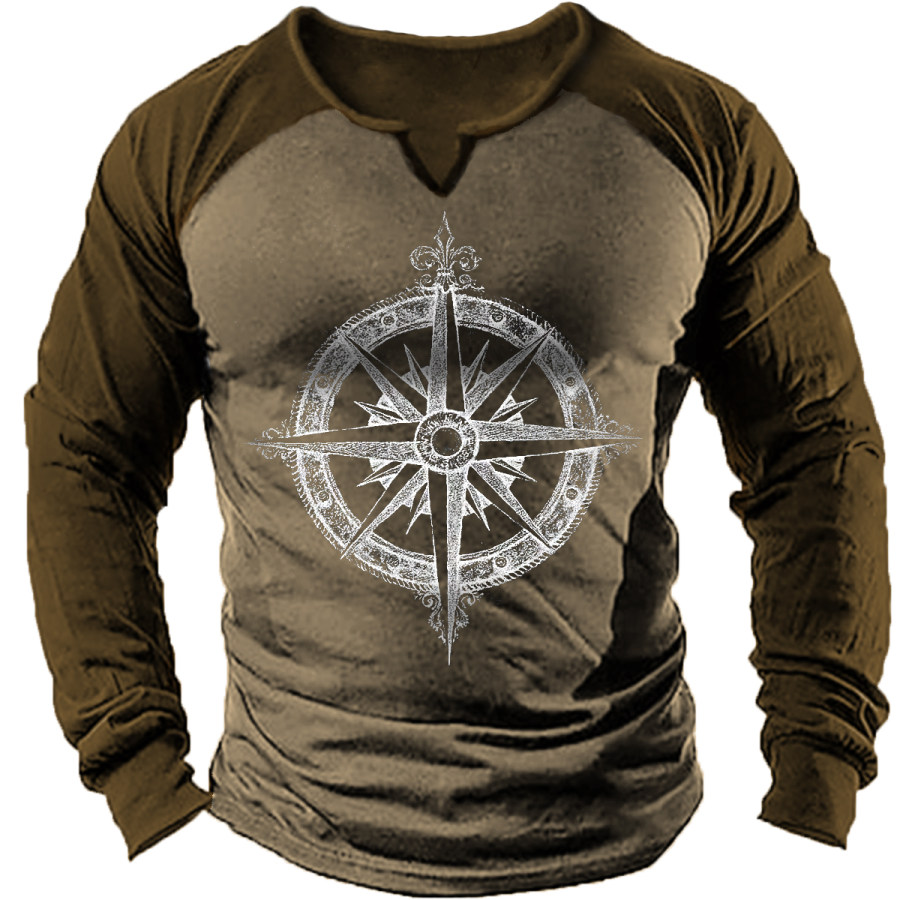 

Men's Vintage Compass Long Sleeve T-Shirt