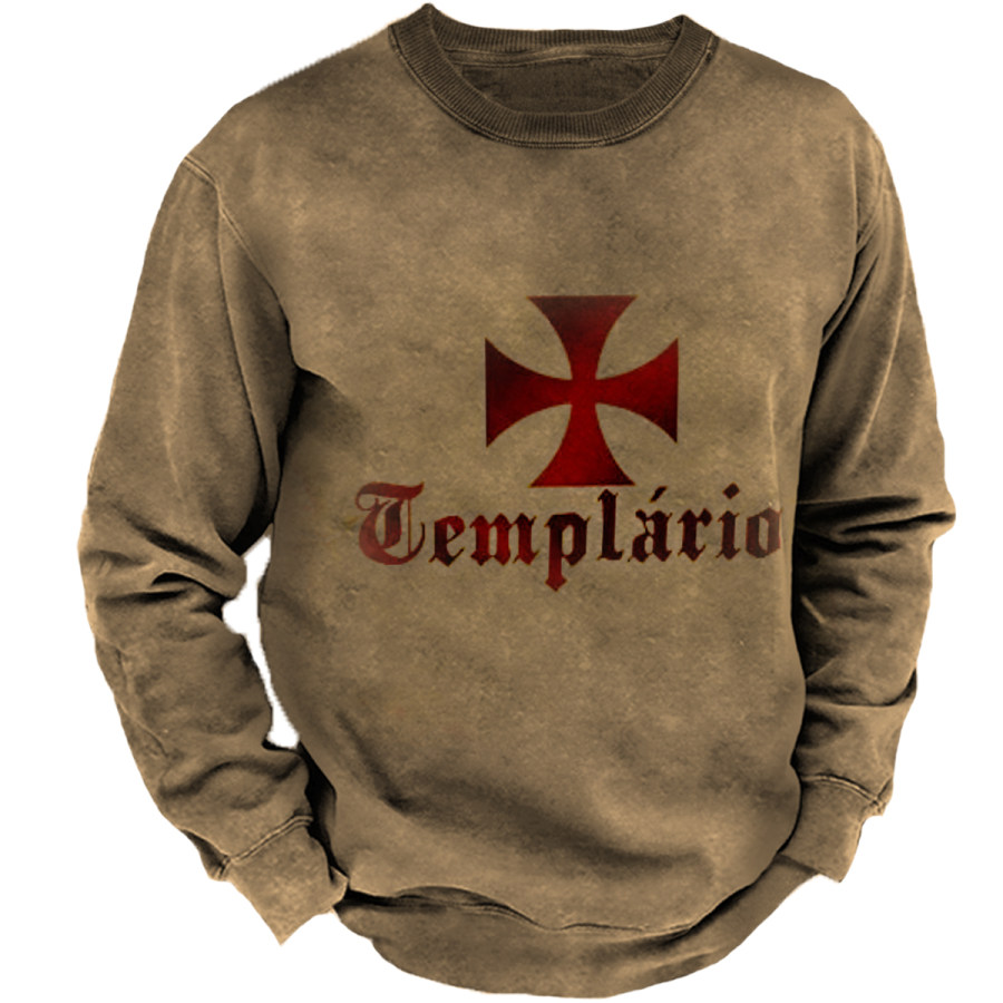 

Men's Vintage Templar Crewneck Long Sleeve Sweatshirt