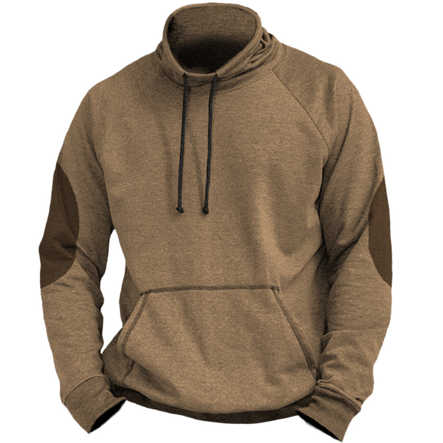 

Men's Retro Casual Round Neck Long Sleeve Hooded Sweatshirt