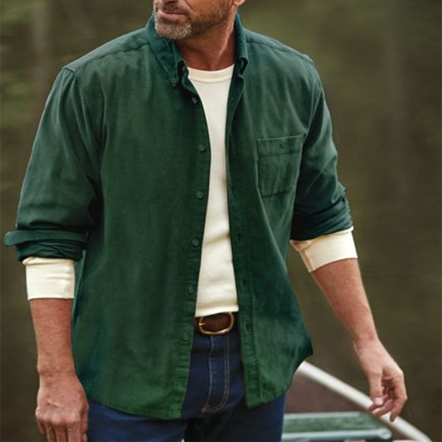 

Men's Retro Casual Long Sleeve Shirt Jacket