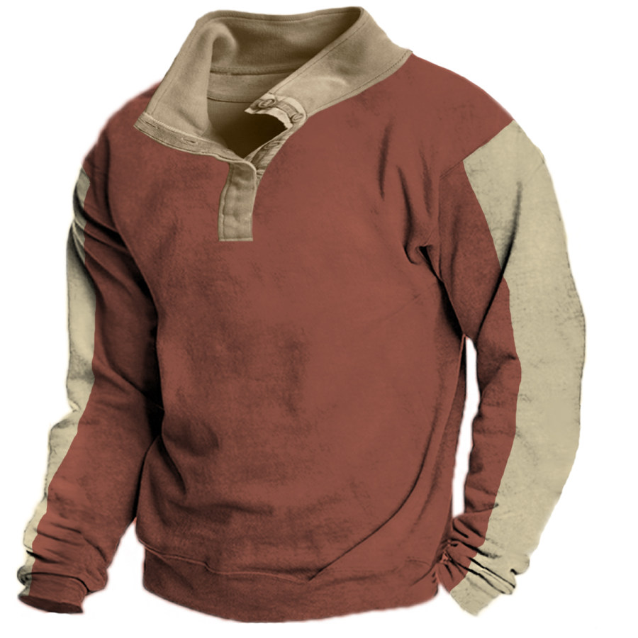 

Men's Retro Stressed Long-sleeved Sweatshirt