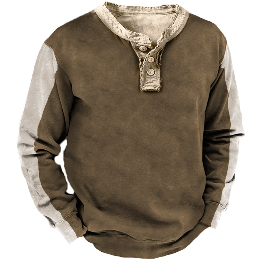 

Men's Vintage Distressed Crew Neck Sweatshirt