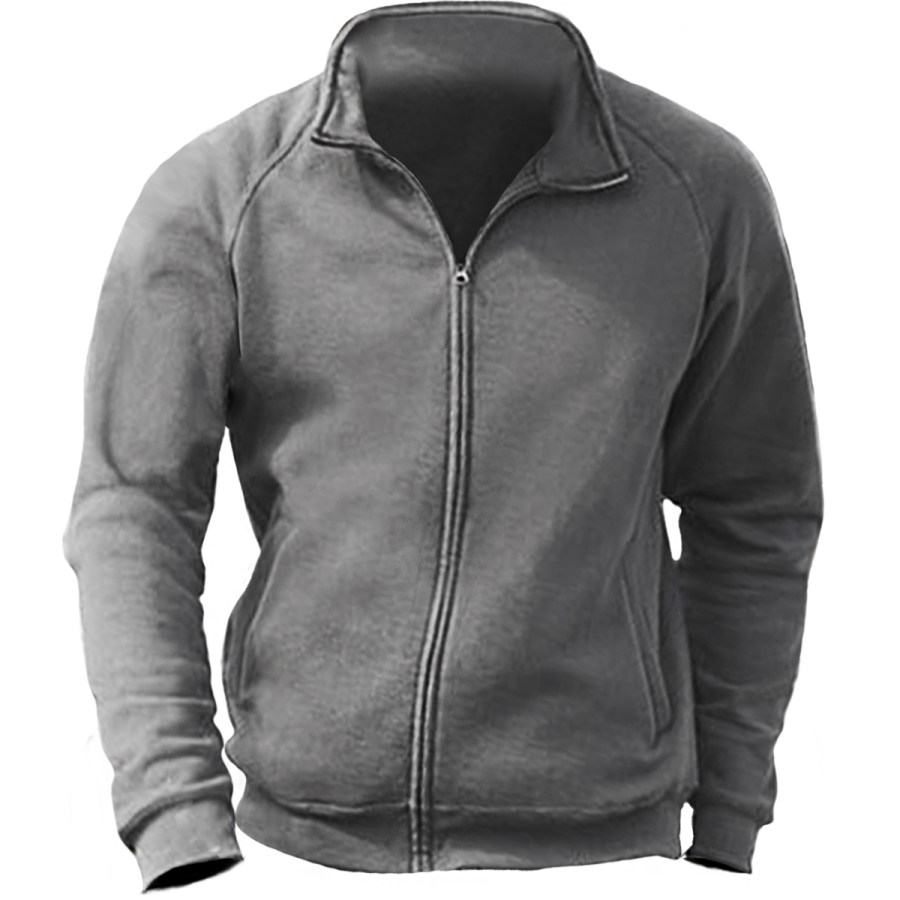 

Men's Retro Stressed Long-sleeved Sweater Jacket