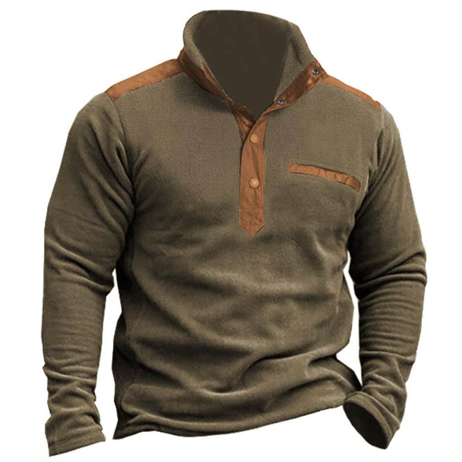 

Men's Outdoor Tactical Fleece Quarter Snap Sweatshirt