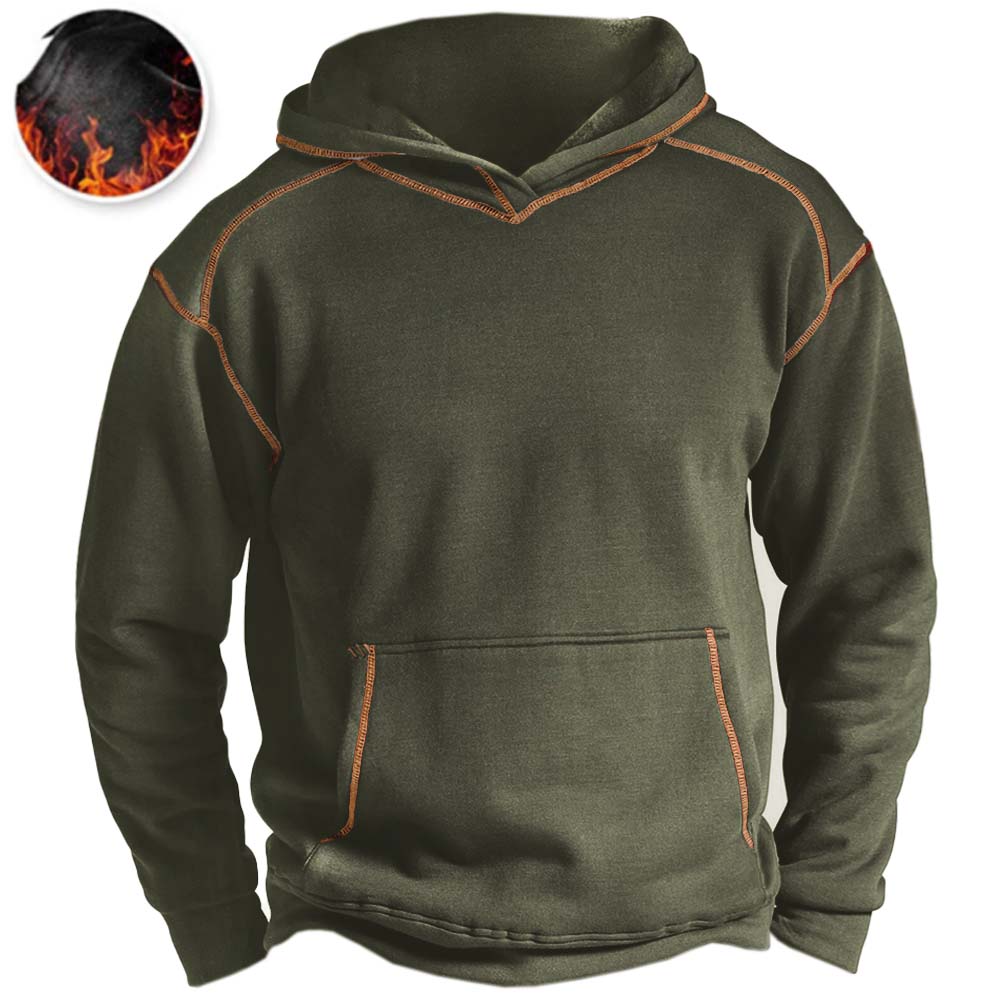 Men's Outdoor Tactical Fleece Chic Thickened Pocket Hooded Sweater
