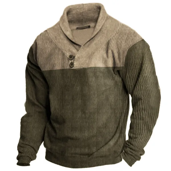 Men's Outdoor Casual Stand Collar Long Sleeve Sweatshirt - Nikiluwa.com 