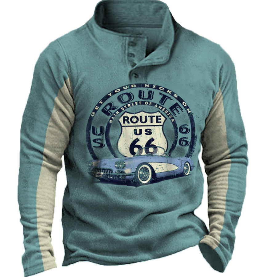 

Men's Vintage Route 66 Long Sleeve Sweatshirt