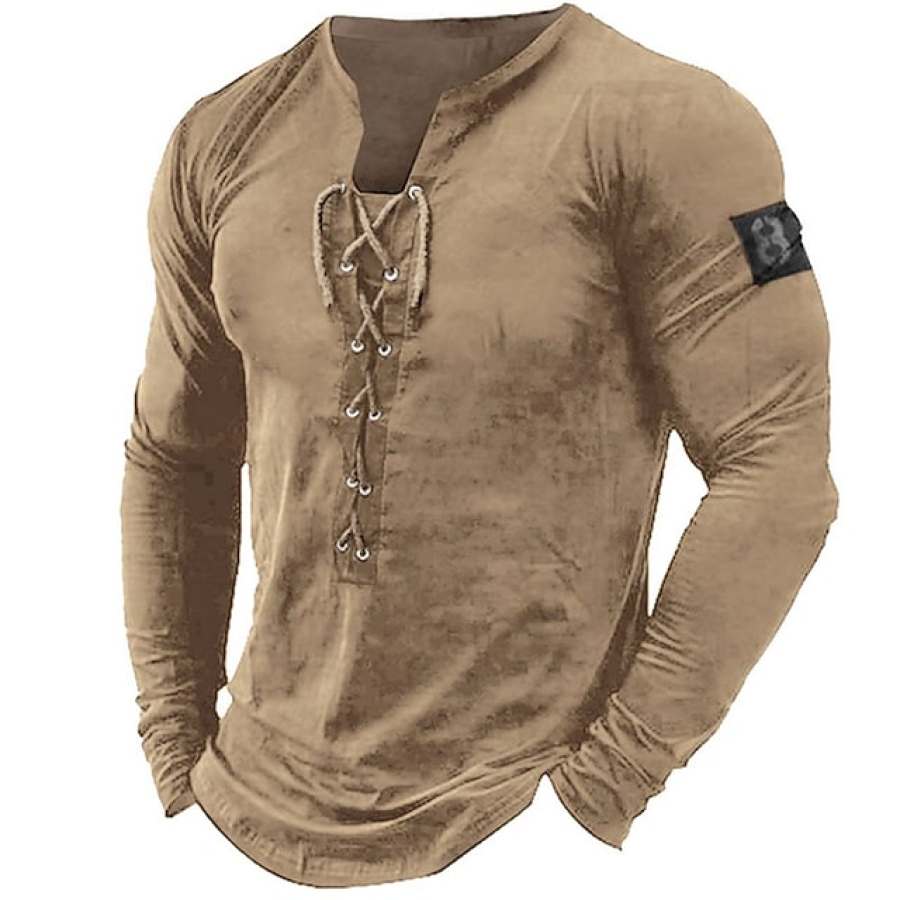 

Men's Vintage Distressed Long Sleeve T-Shirt