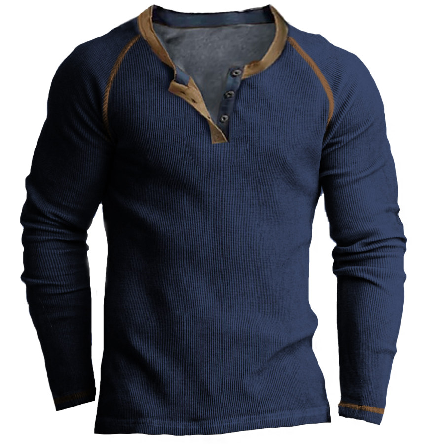 

Men's Vintage Distressed Hooded Long Sleeve T-Shirt