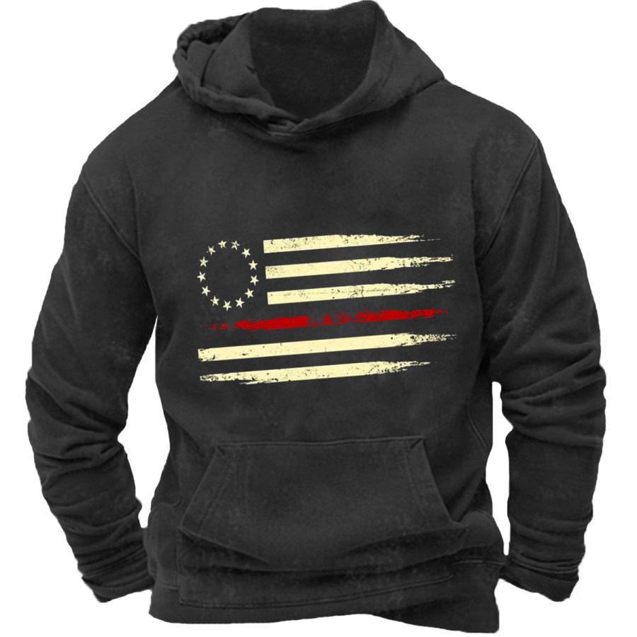 

Men's Vintage American Flag Long Sweatshirt