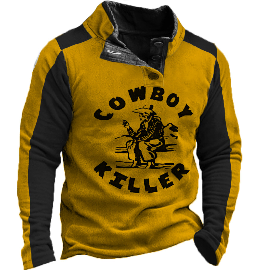 

Men's Vintage Cow Boy Long Sleeve Sweatshirt