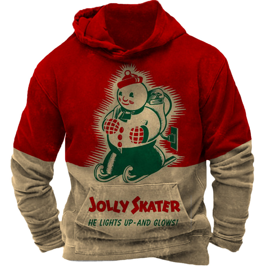 

Men's Vintage Foam Men Long Sleeve Hooded Sweatshirt