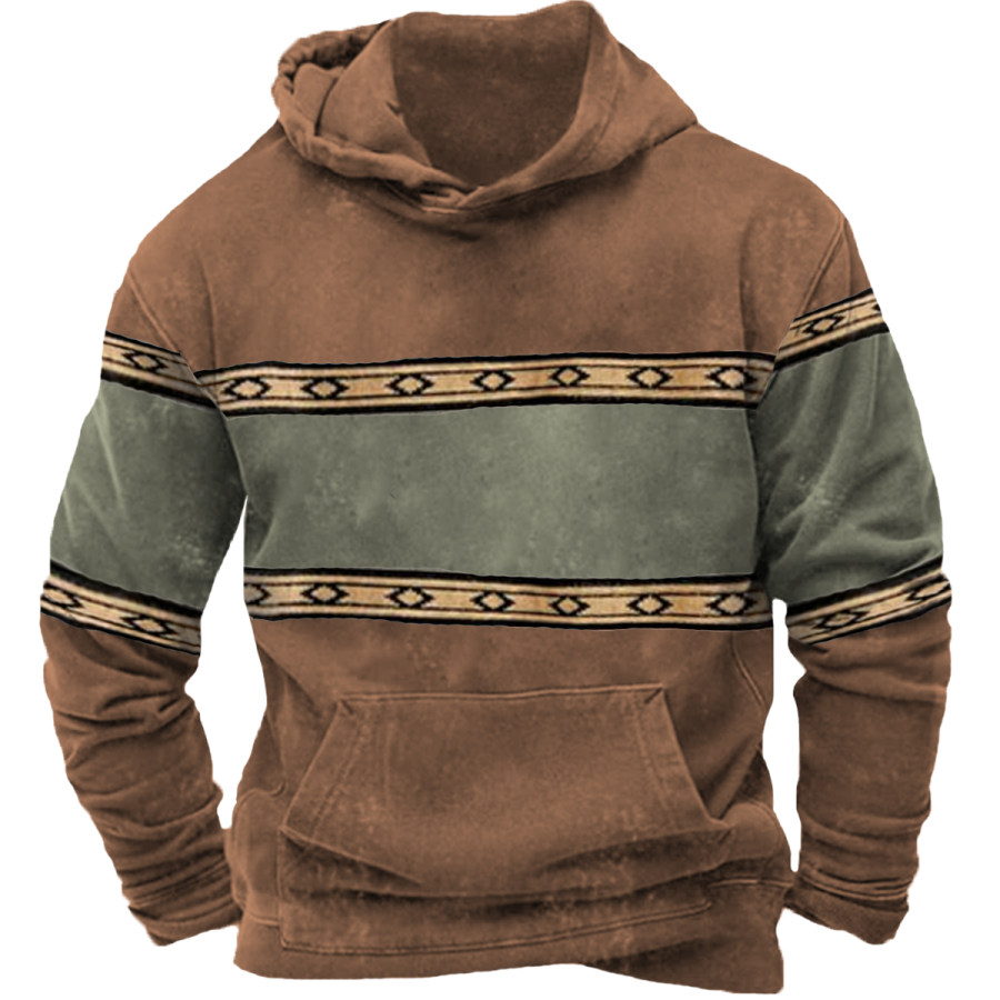 

Men's Vintage Ethnic Pattern Long Sweatshirt