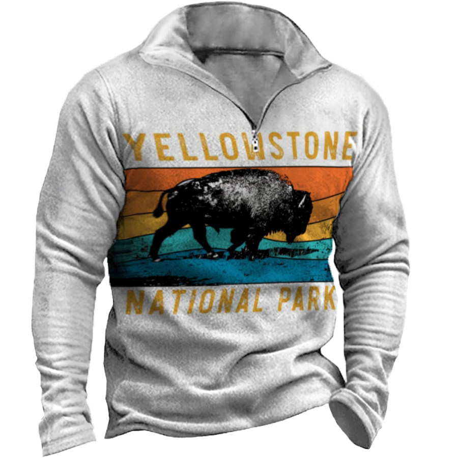 

Men's Vintage Yellowstone Long Sleeve Sweatshirt