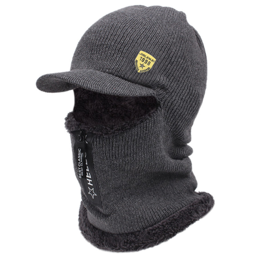 

Men's Retro Cold Warm Plus Fleece Beanie