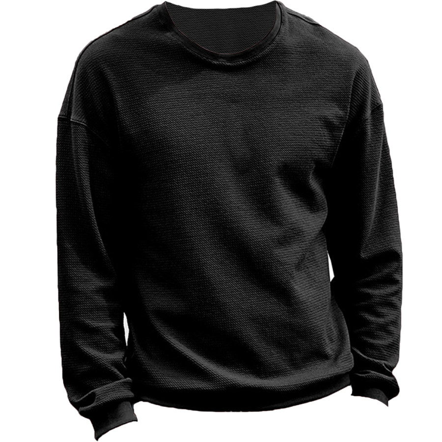 

Men's Vintage Round Neck Long Sleeve T-Shirt