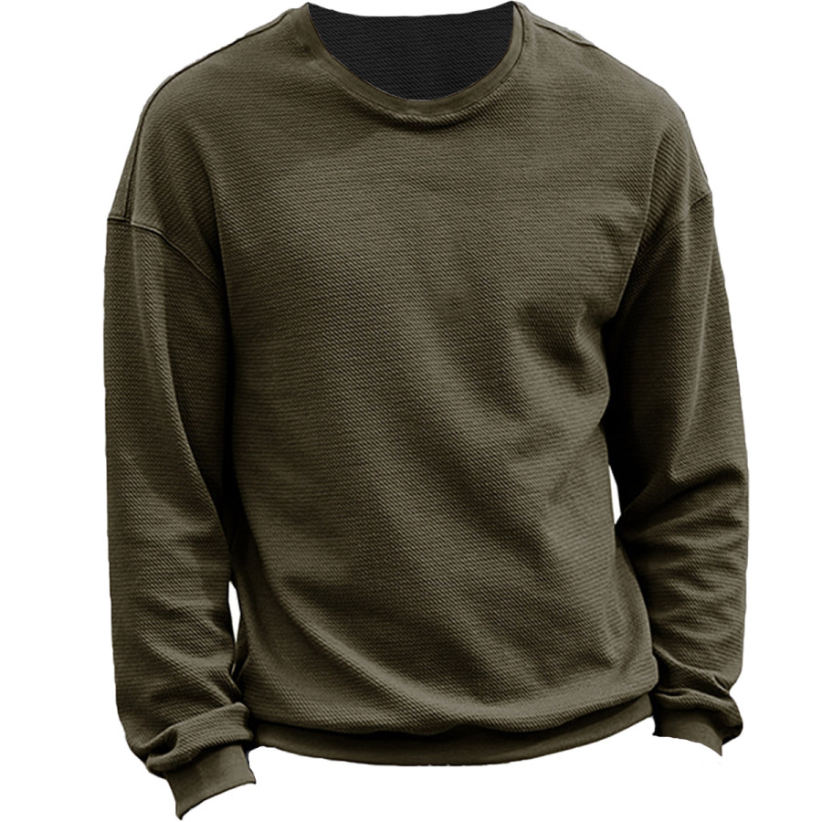 

Men's Vintage Round Neck Long Sleeve T-Shirt
