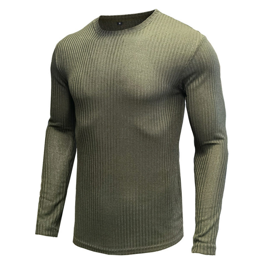 

Men's Vintage Round Neck Long Sleeve T-Shirt