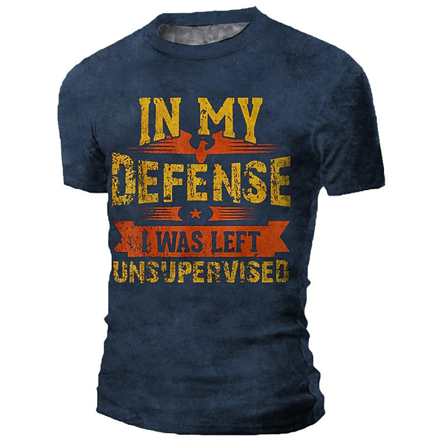 

Men's Vintage IN MY DEFENSE Short Sleeve T-Shirt