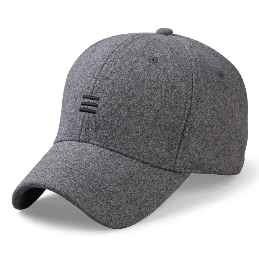 

Men's Retro Fleece Thickened Peaked Baseball Cap