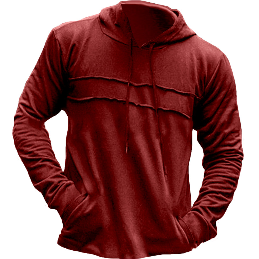 

Men's Retro Casual Hooded Long Sleeve Sweatshirt