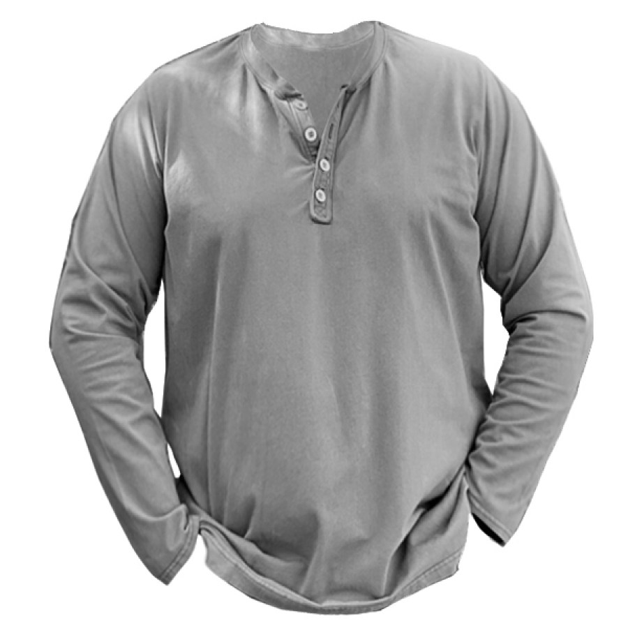

Men's Outdoor Henley Tactical Short Sleeve T-Shirt