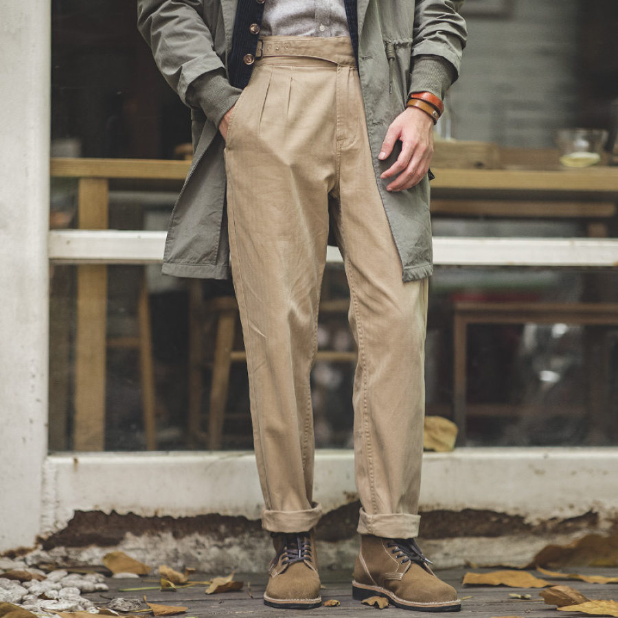 

Men's Vintage Guerg Cargo Straight Leg Trousers