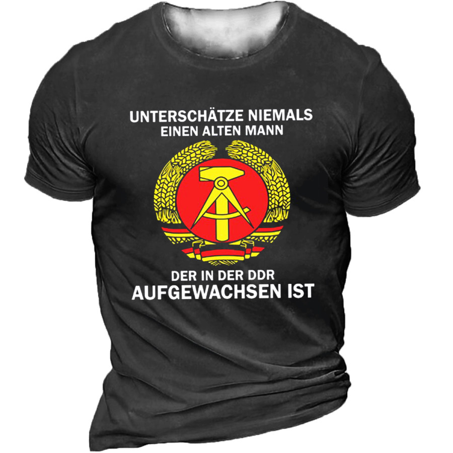 

Men's UNTERSCHÄTZE NIEMALS EINEN ALTEN MANN Crew Neck Short Sleeve T-Shirt