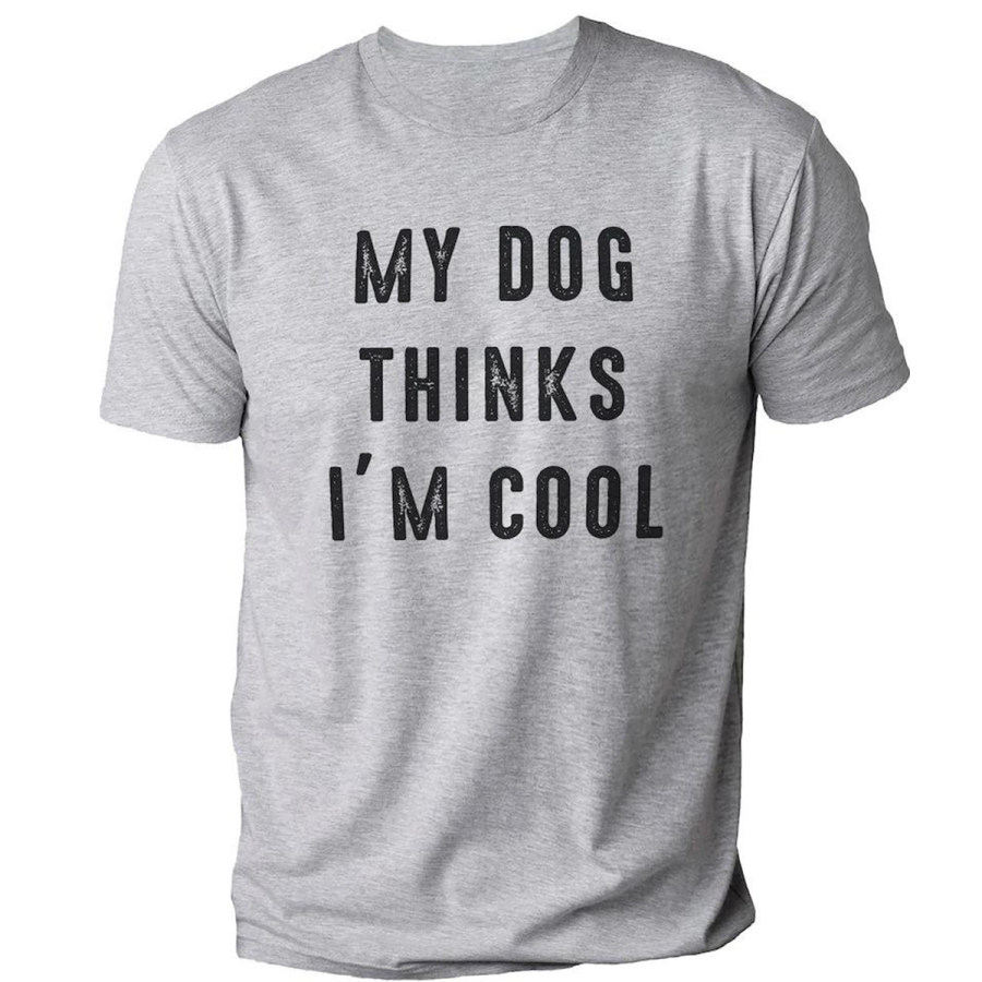 

Men's Vintage I'M COOL Round Neck Short Sleeve T-Shirt