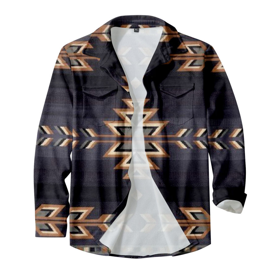 

Men's Vintage Ethnic Pattern Long Sleeve Shirt