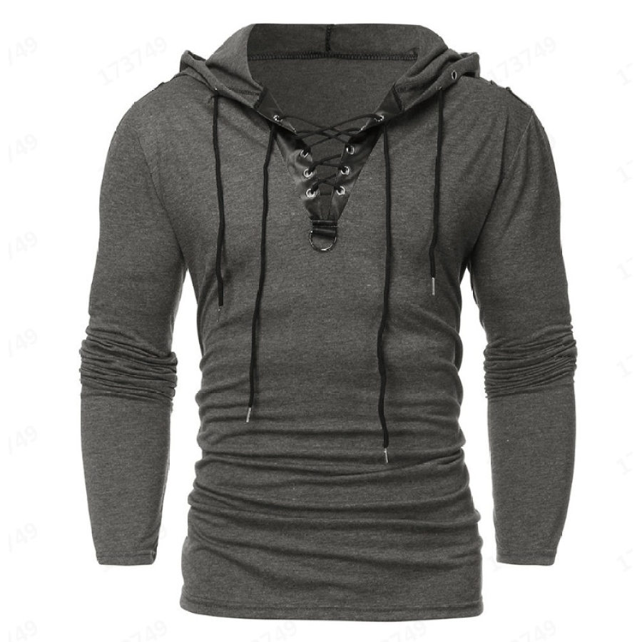 

Men's Vintage Hoodie Drawstring Long Sleeve Sweatshirt