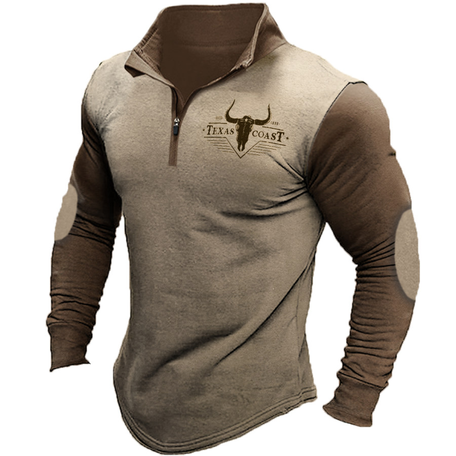 

Men's Vintage Yellowstone Western Denim Long Sleeve T-Shirt