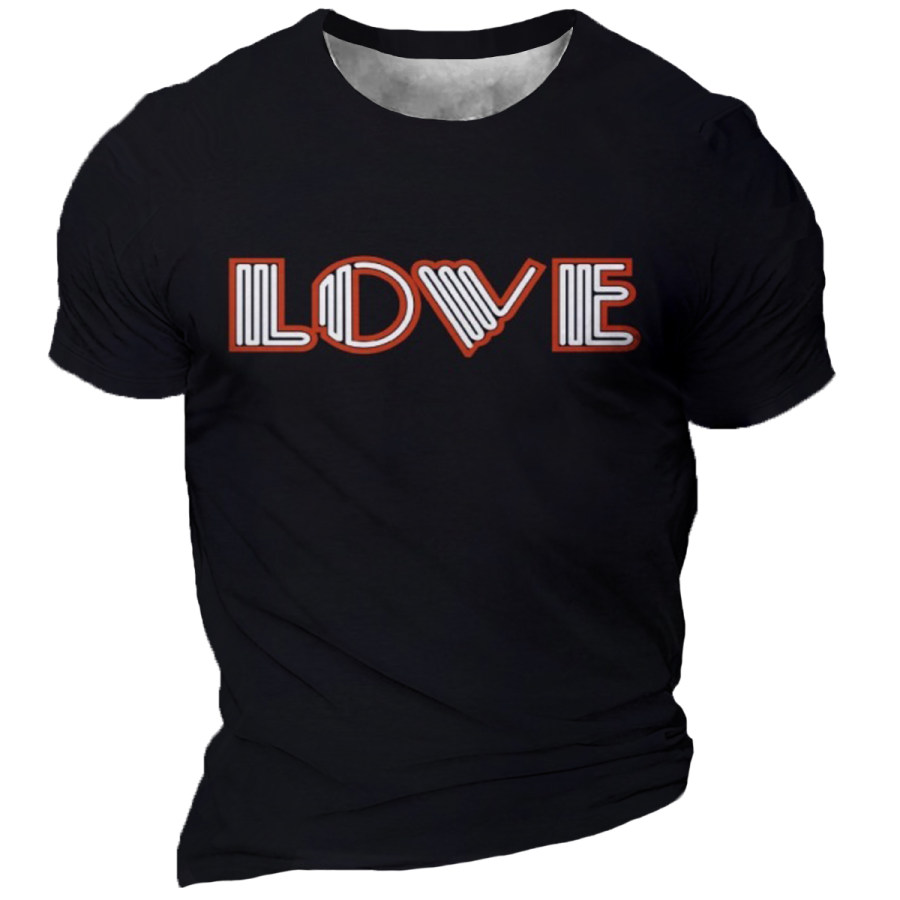 

Men's Vintage Love Valentine's Day Round Neck Short Sleeve T-Shirt