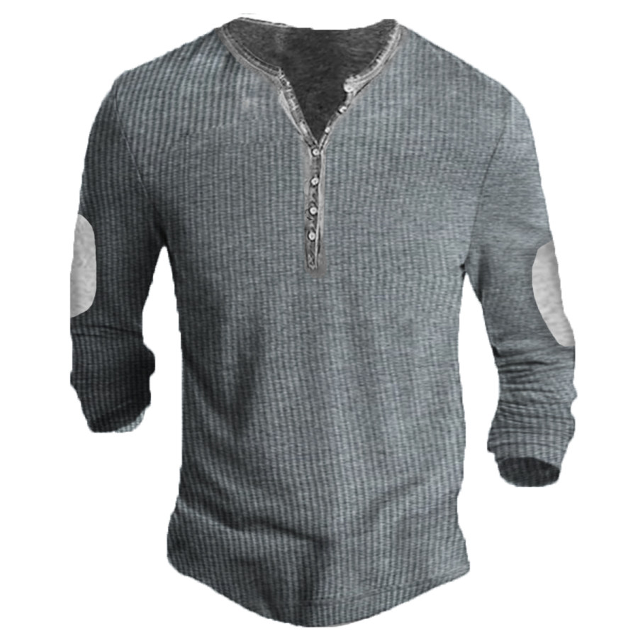 

Men's Retro Casual Long Sleeve T-Shirt
