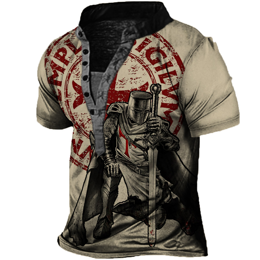 

Men's Vintage Distressed Templar Short Sleeve T-Shirt