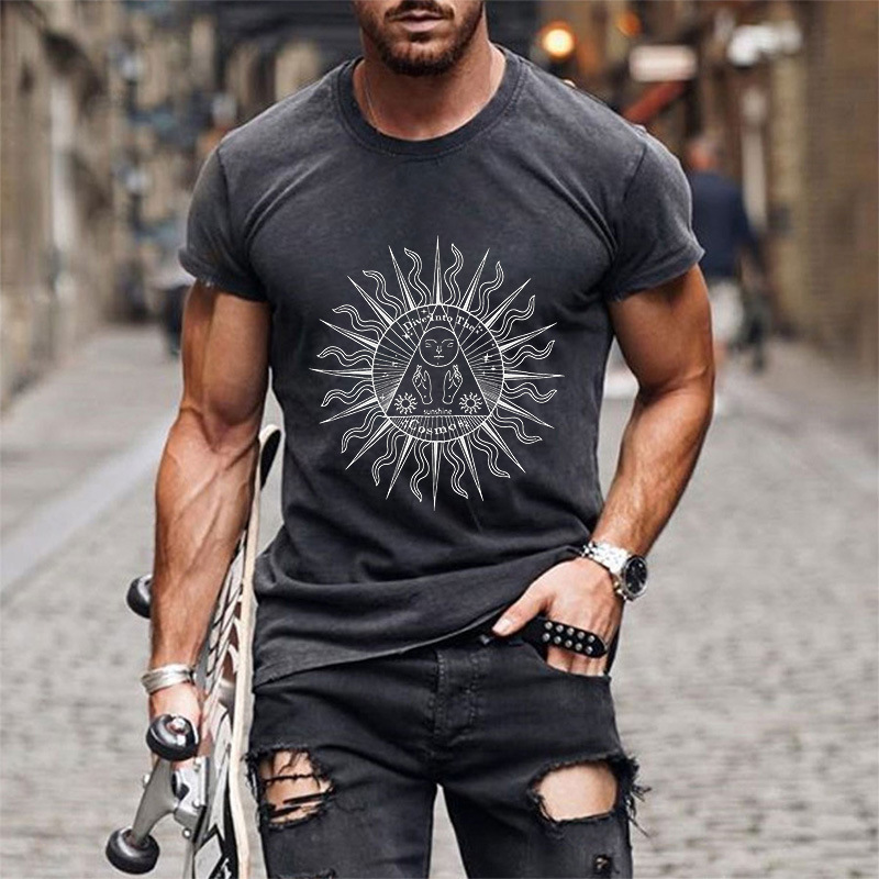 Men's Vintage Helios Round Neck Chic Short Sleeve T-shirt