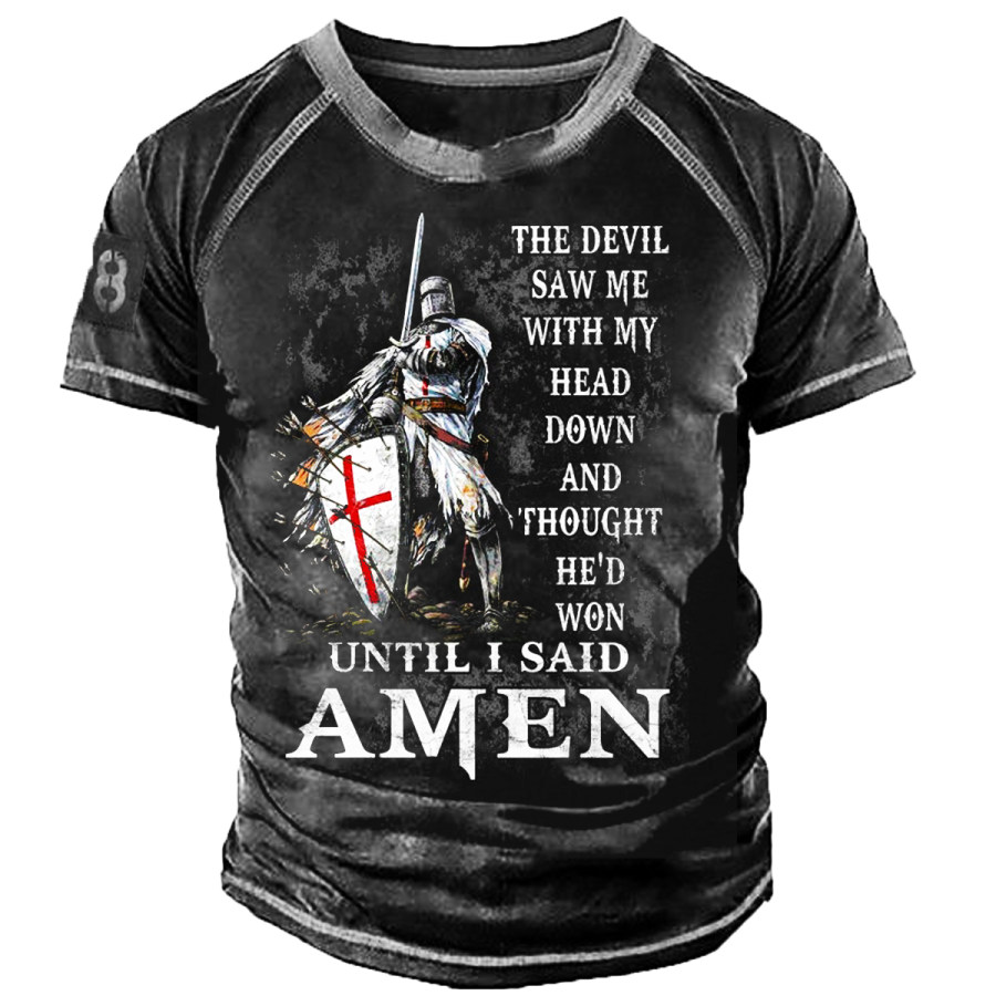 

Men's Vintage Templar Round Neck Short Sleeve T-Shirt