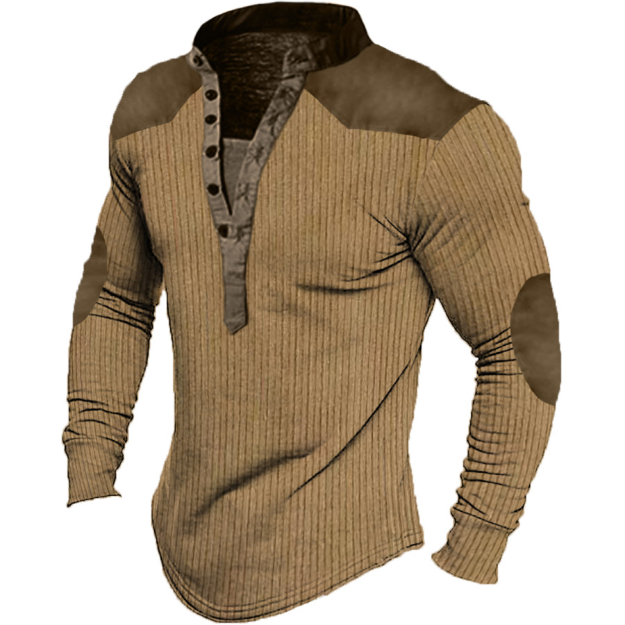 

Men's Vintage Round Neck Long Sleeve T-Shirt