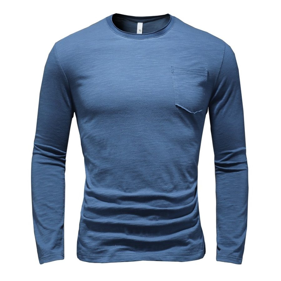 

Men's Retro Casual Long Sleeve T-Shirt
