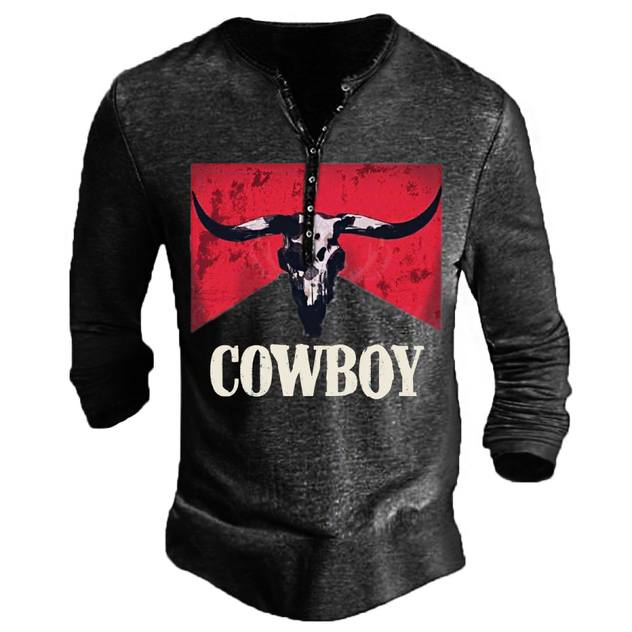 

Men's Vintage COWBOY Henry Long Sleeve T-Shirt
