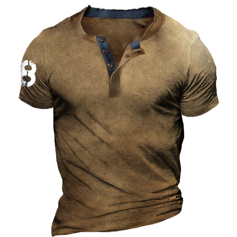 

Men's Retro No. 8 Round Neck Short Sleeve T-Shirt