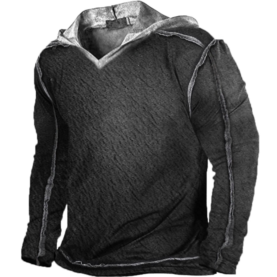

Men's Vintage Hooded Long Sleeve T-Shirt