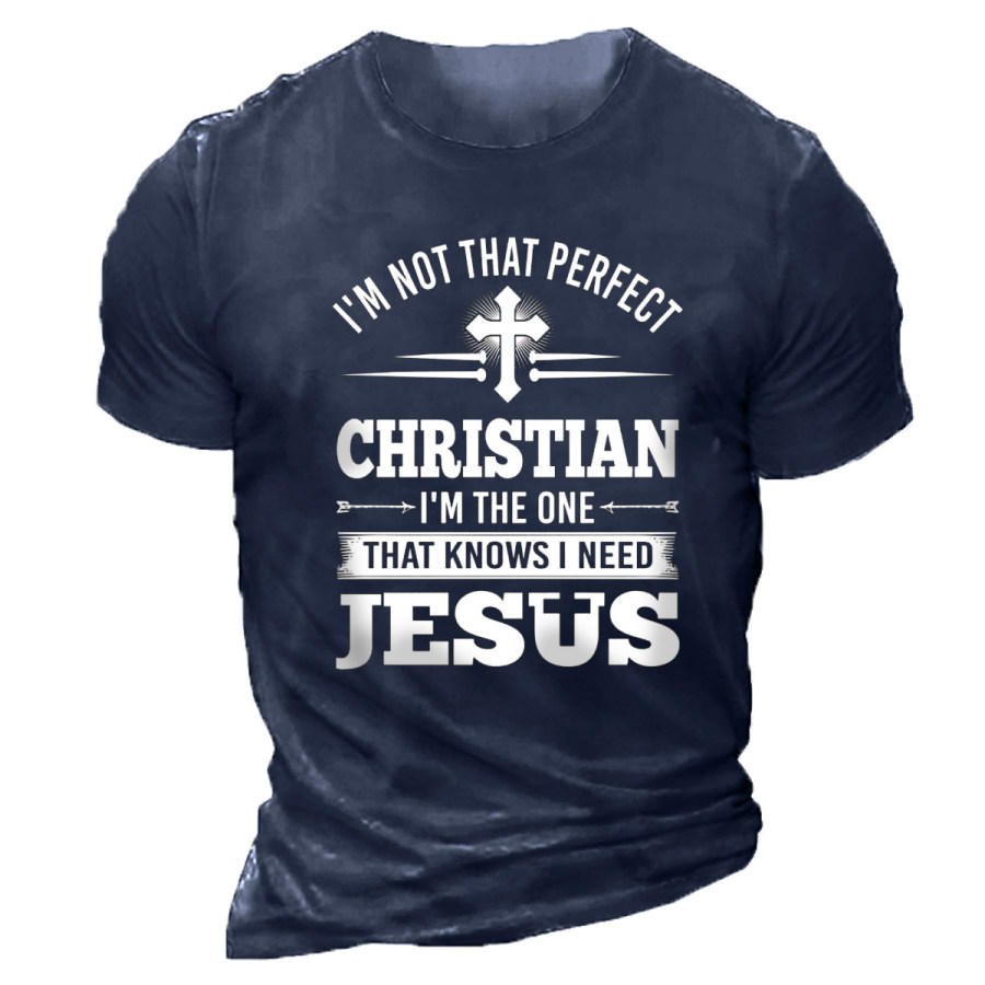 

Men's Casual Cross Round Neck Short Sleeve T-Shirt