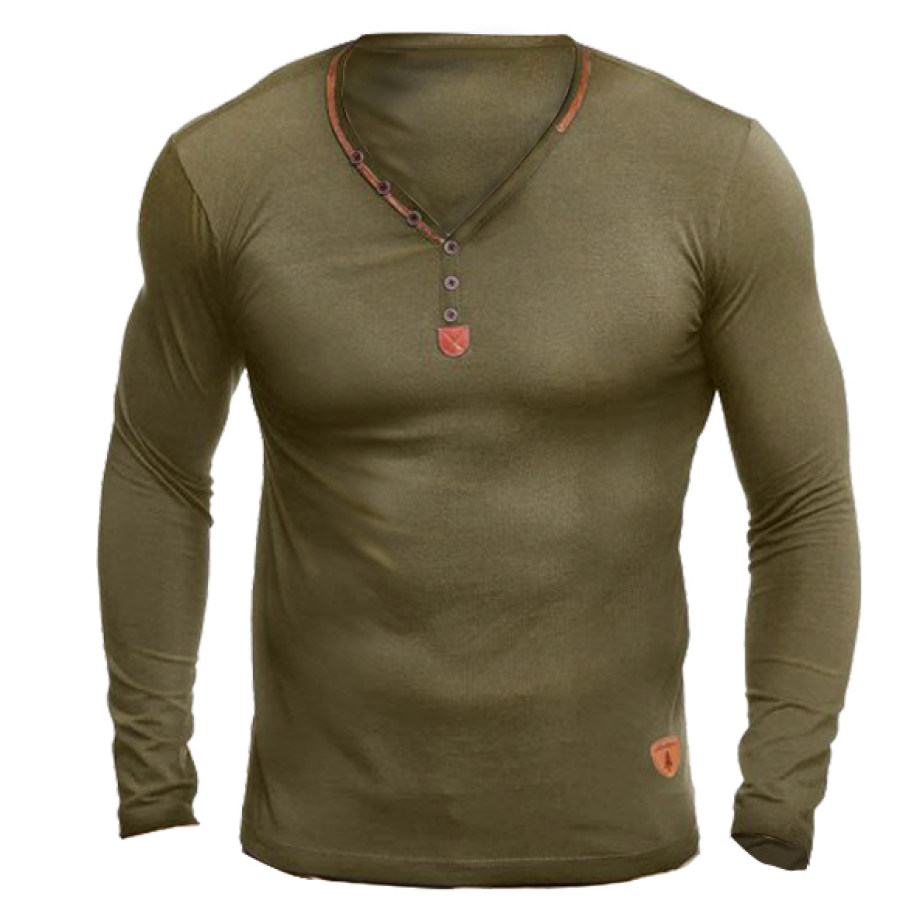 

Men's Outdoor Henley Tactical T-Shirts