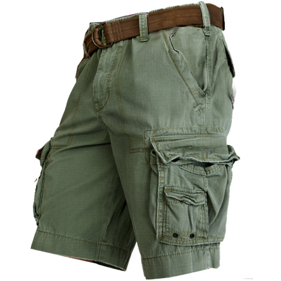 

Men's Outdoor Multi-Pocket Wash Cotton Tactical Cargo Shorts