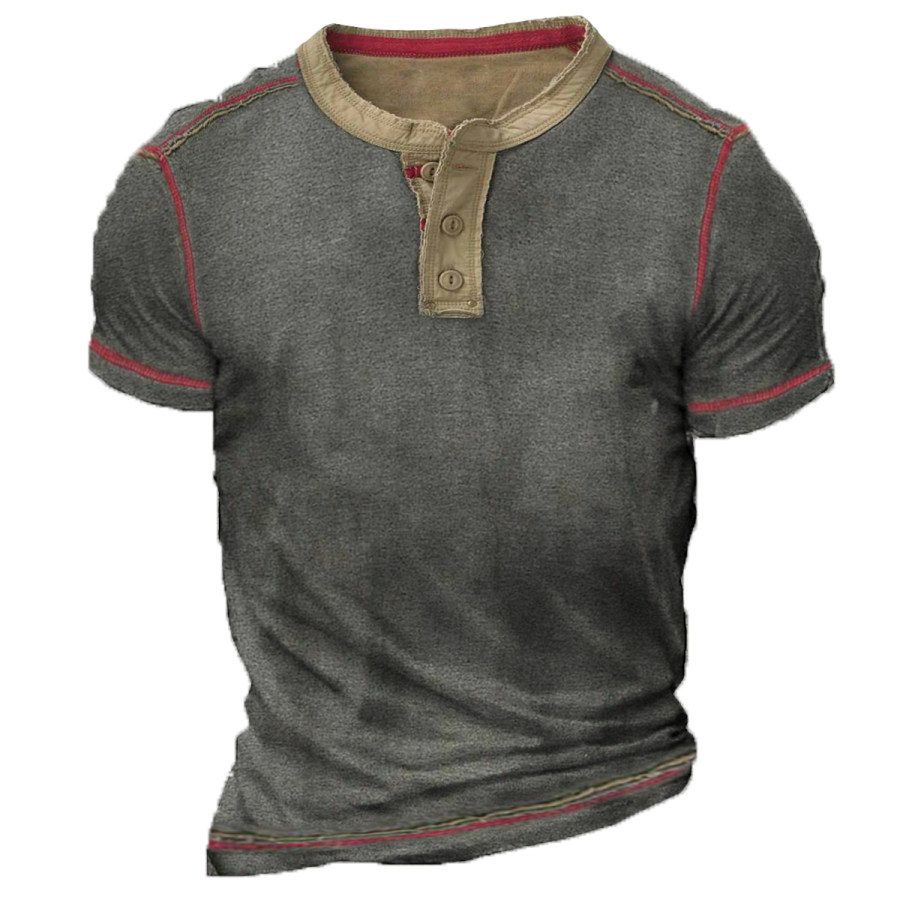 

Men's Vintage Henley Short Sleeve T-Shirt