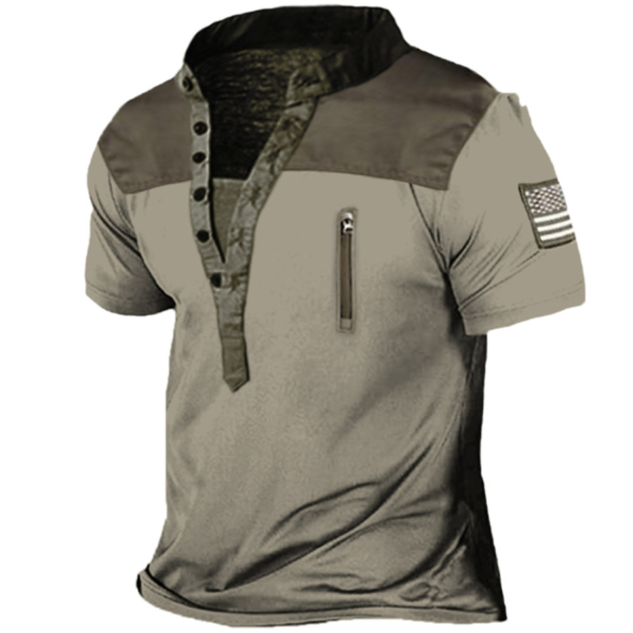 

Men's Retro Casual Short Sleeve T-Shirt