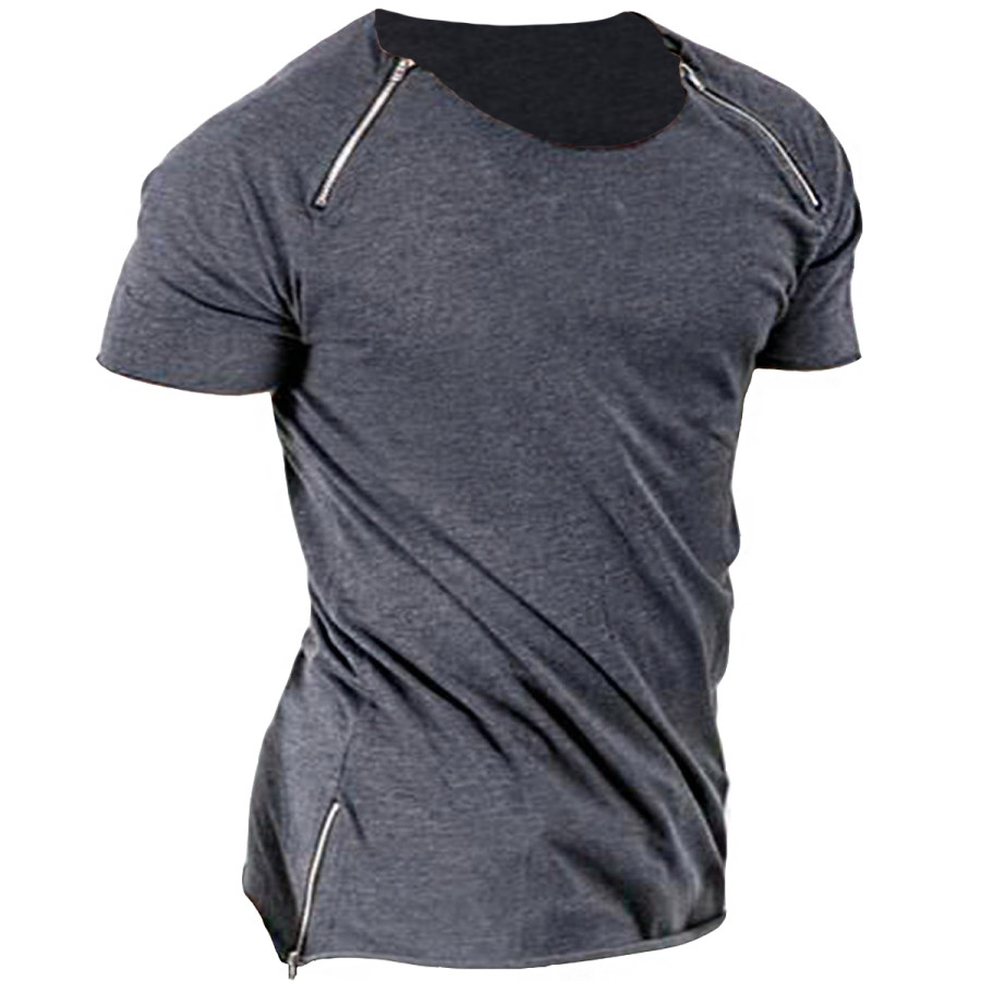 

Men's Retro Casual Round Neck Short Sleeve T-Shirt