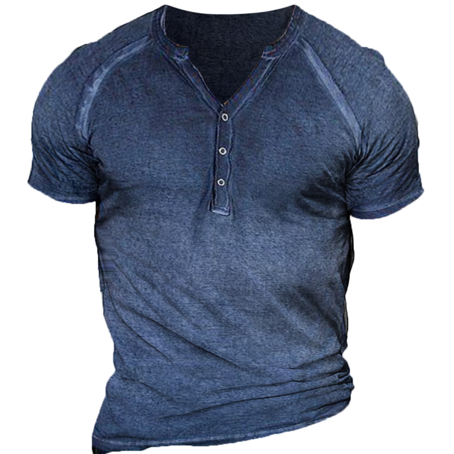 

Men's Vintage Henley Short Sleeve T-Shirt