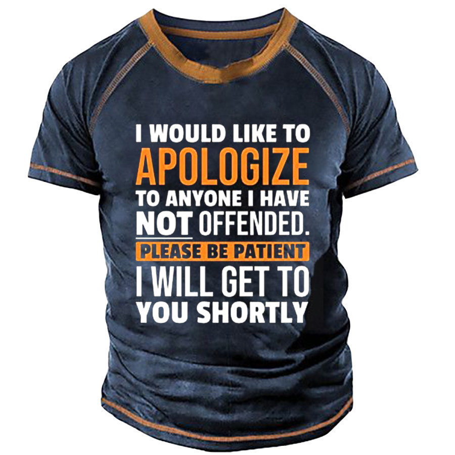 

Men's Vintage APOLOGIZE Short Sleeve T-Shirt